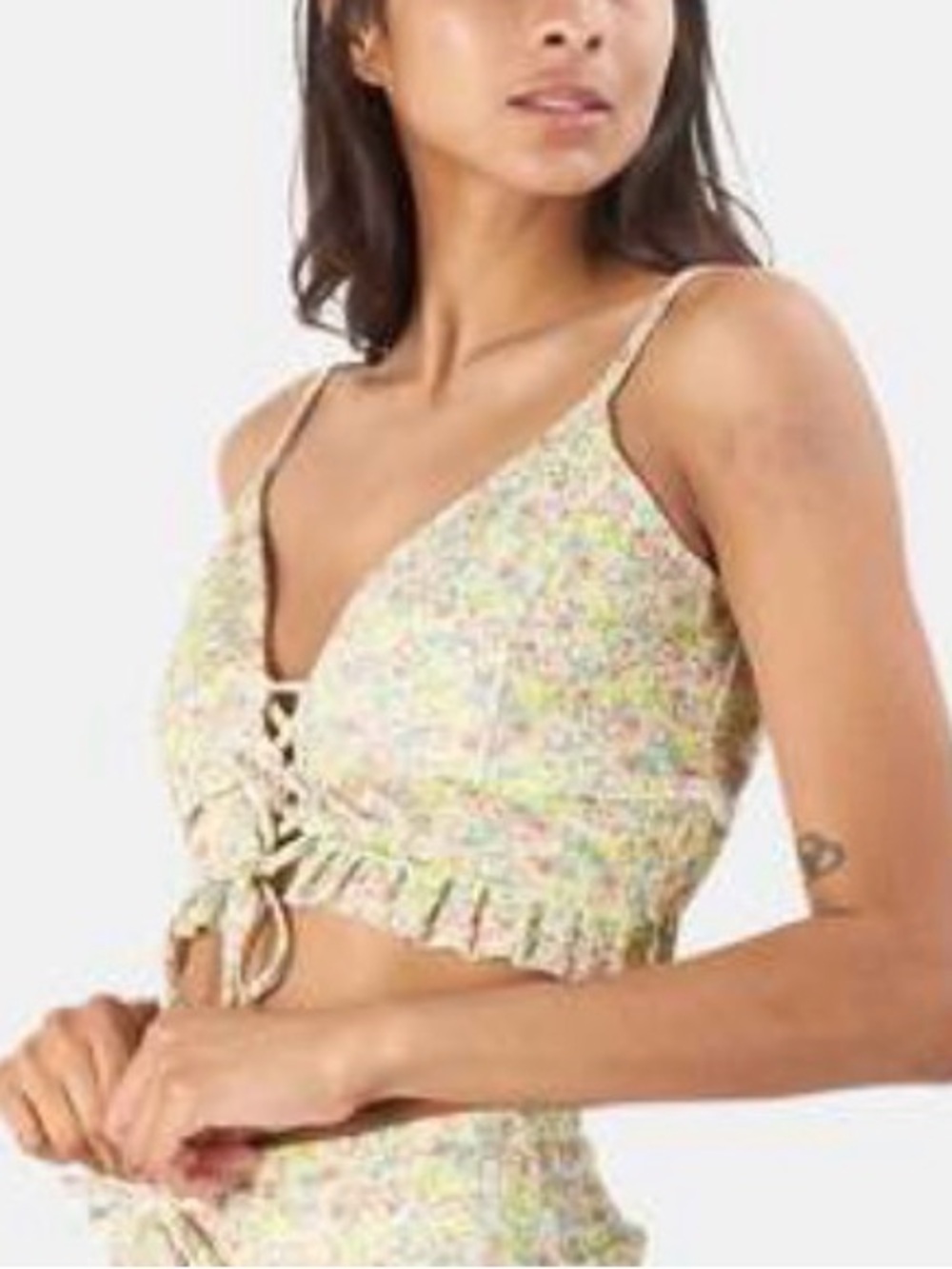 LoveShackFancy Brently Crop Top - Rainbow Skies